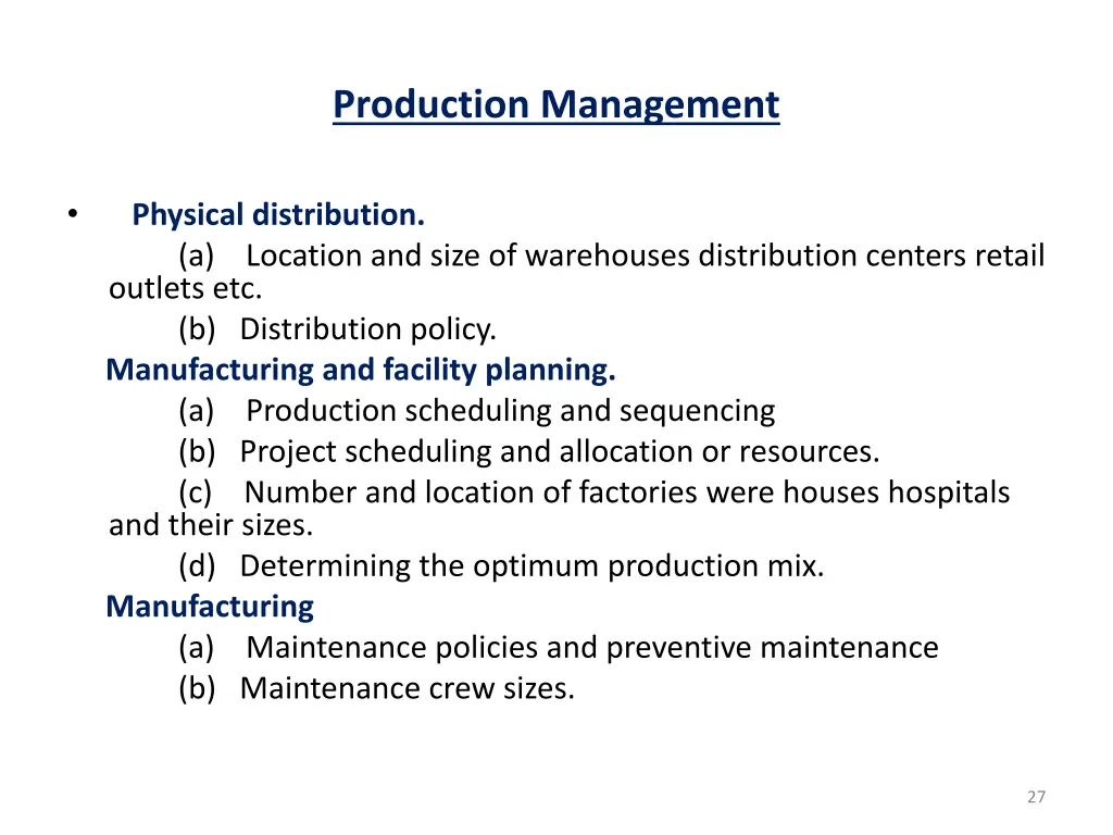 production management 1