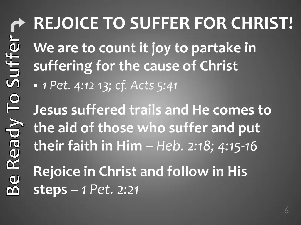 rejoice to suffer for christ