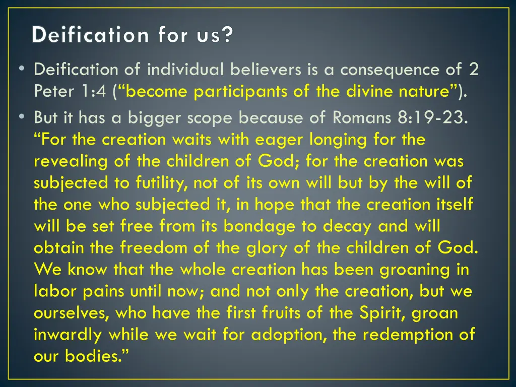 deification for us deification of individual