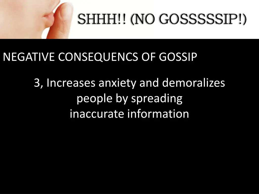 negative consequencs of gossip 3