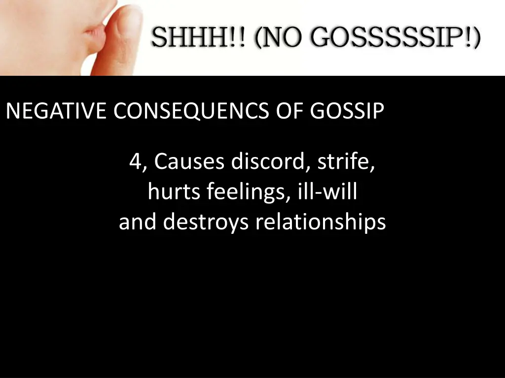 negative consequencs of gossip 4