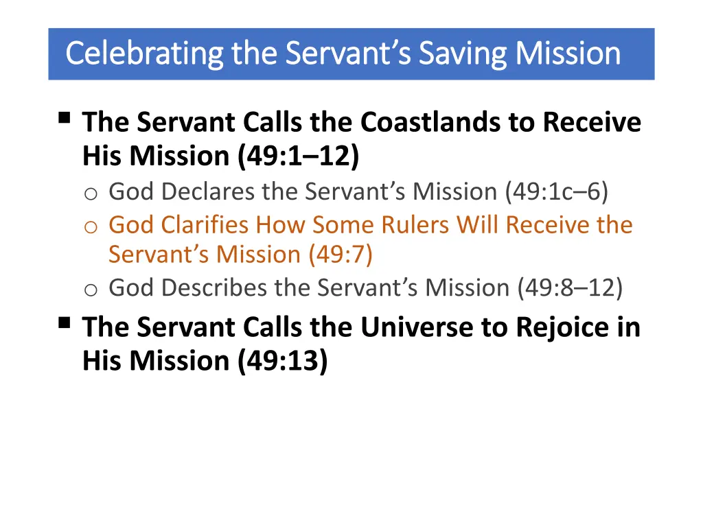 celebrating the servant s saving mission 1