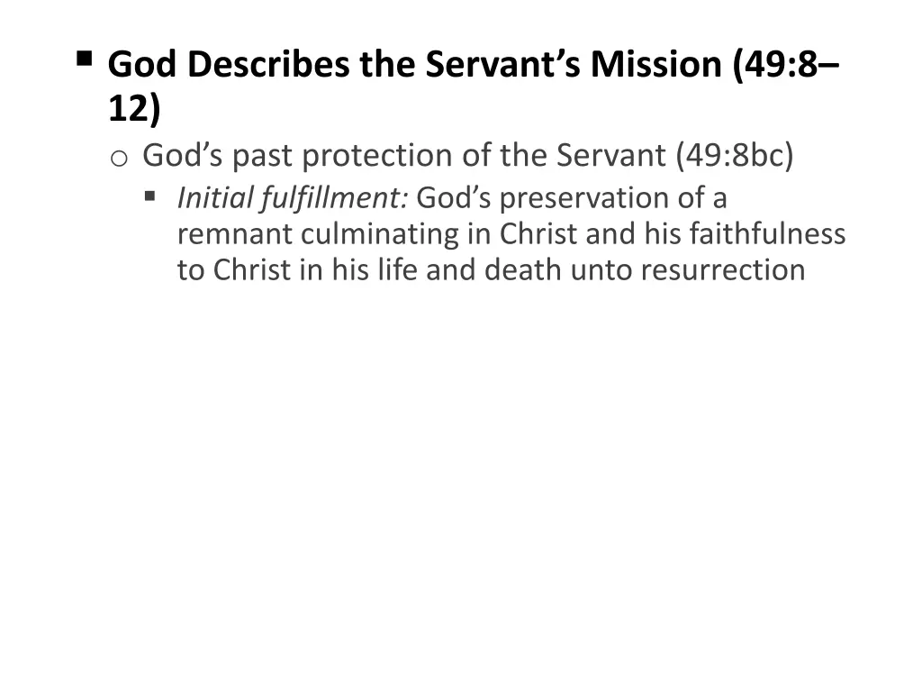 god describes the servant s mission 1