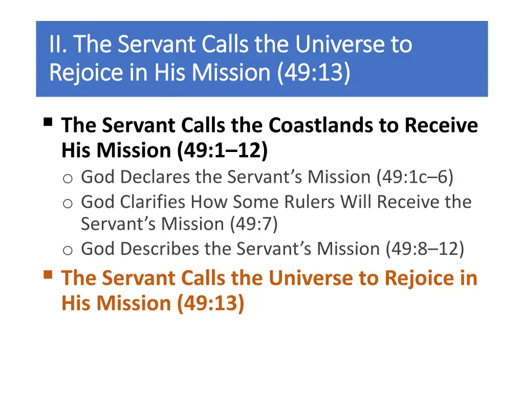 ii the servant calls the universe