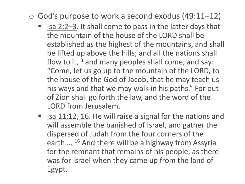 o god s purpose to work a second exodus