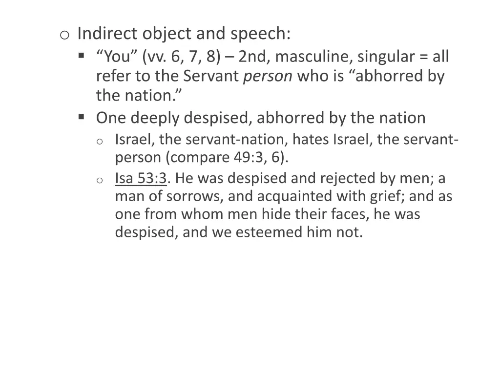 o indirect object and speech