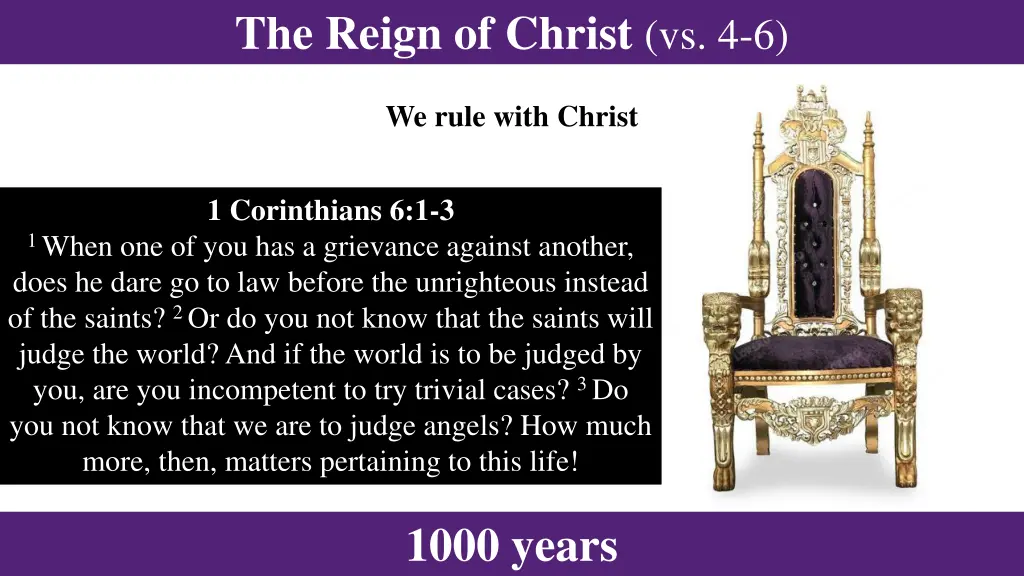 the reign of christ vs 4 6 1