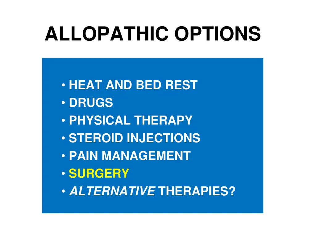 allopathic options 1