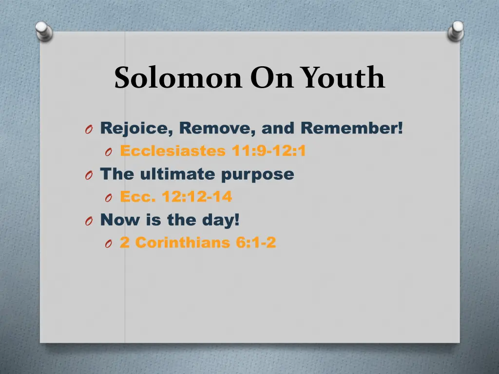 solomon on youth 2