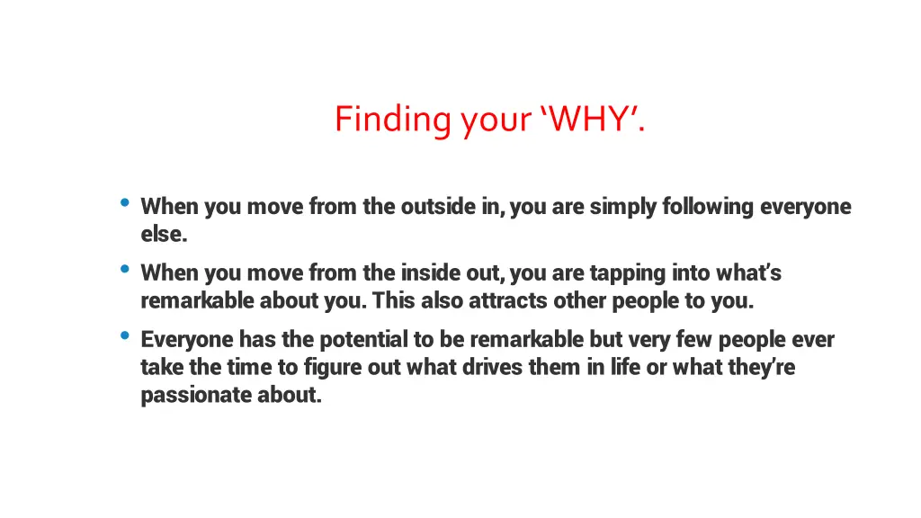 finding your why