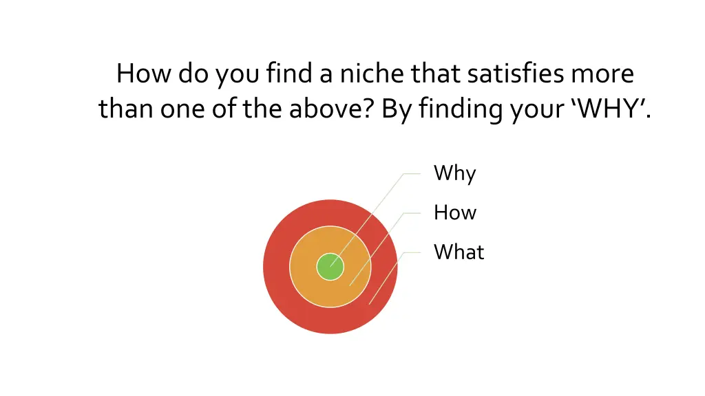 how do you find a niche that satisfies more than