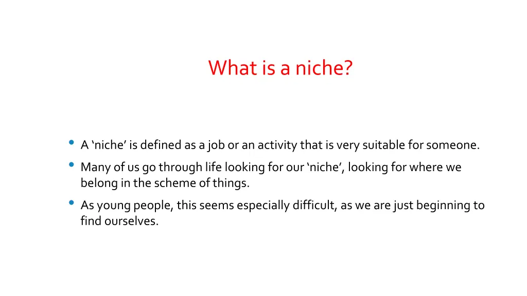 what is a niche