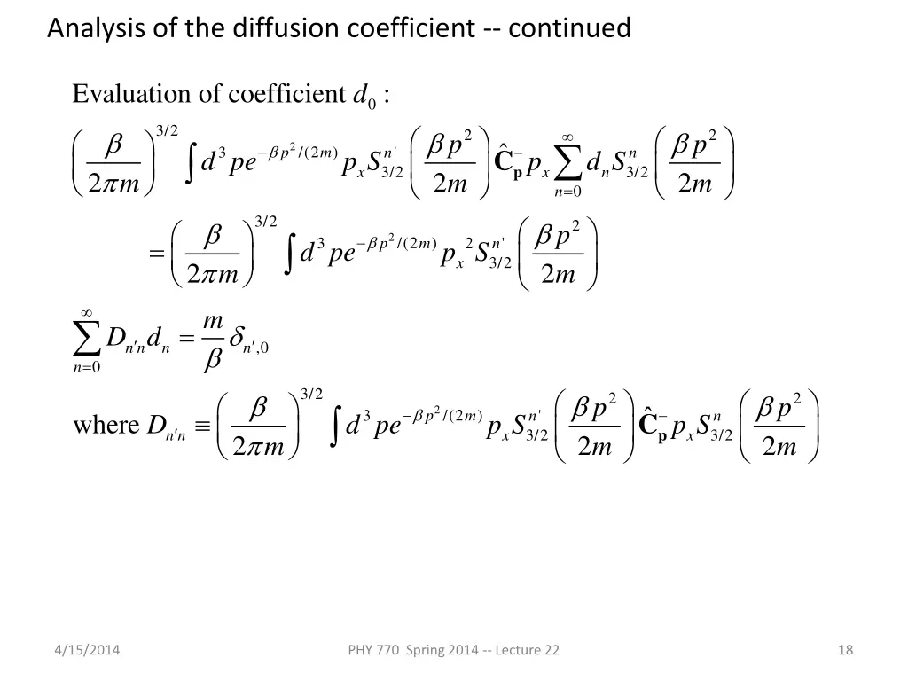 analysis of the diffusion coefficient continued 3