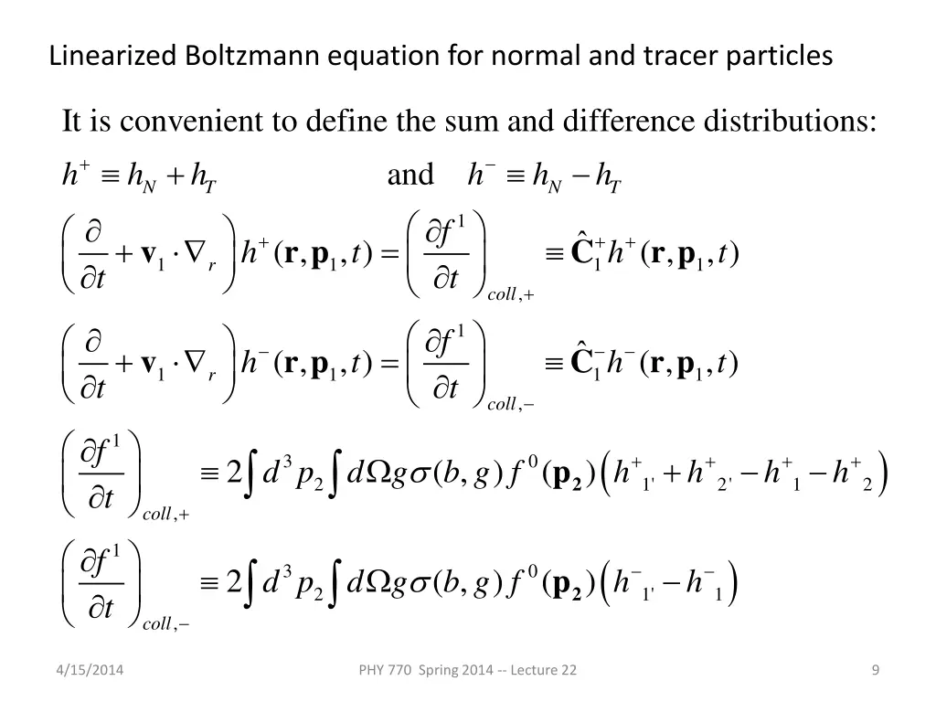 linearized boltzmann equation for normal 1