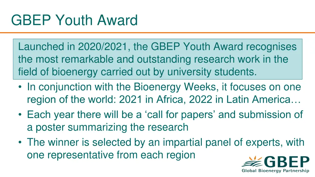 gbep youth award