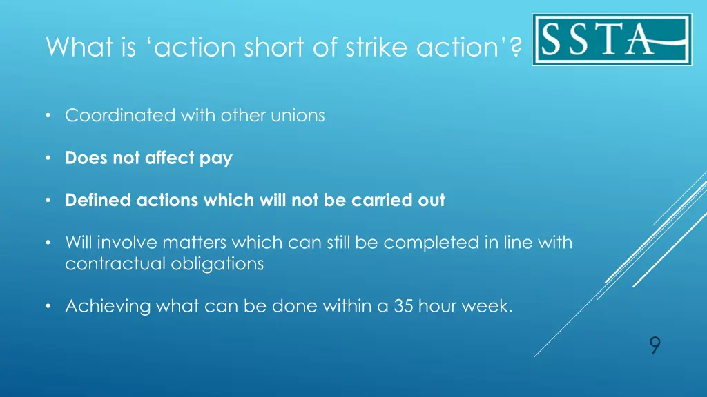 what is action short of strike action