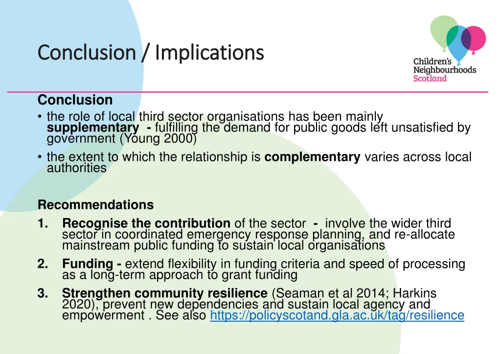 conclusion implications conclusion implications