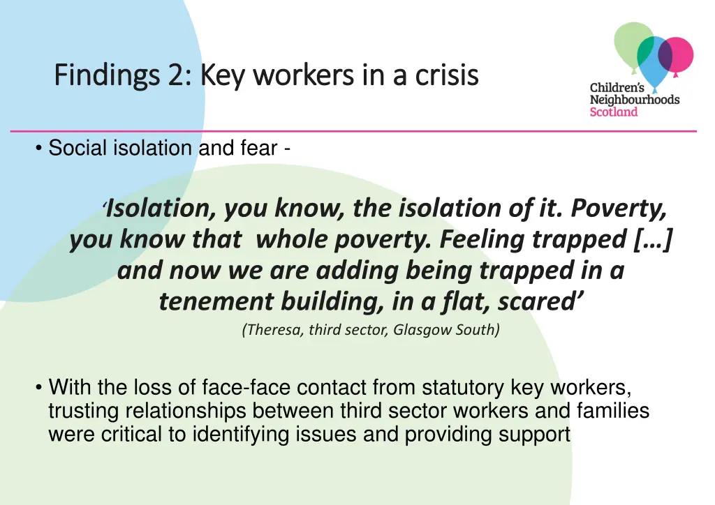 findings 2 key workers in a crisis findings