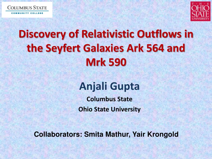 discovery of relativistic outflows in the seyfert