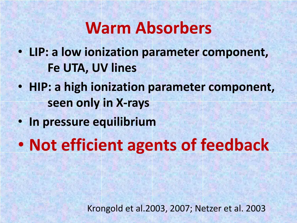 warm absorbers 1