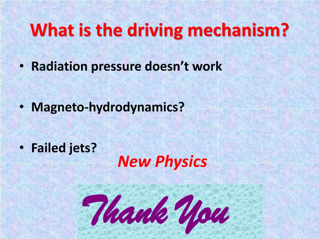 what is the driving mechanism