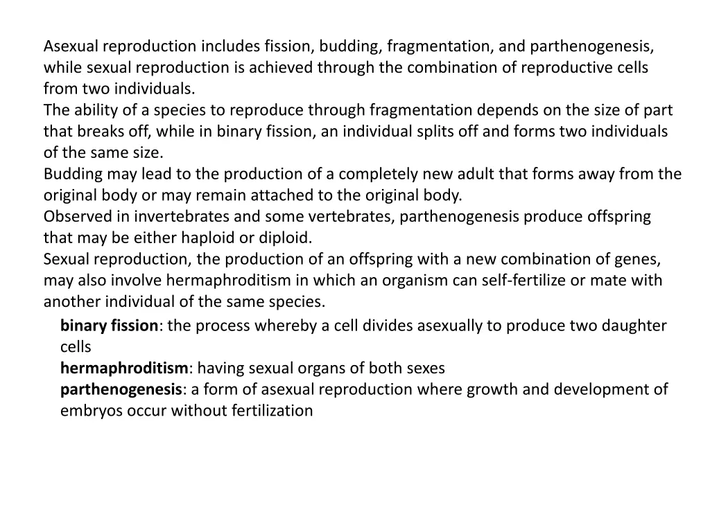 asexual reproduction includes fission budding