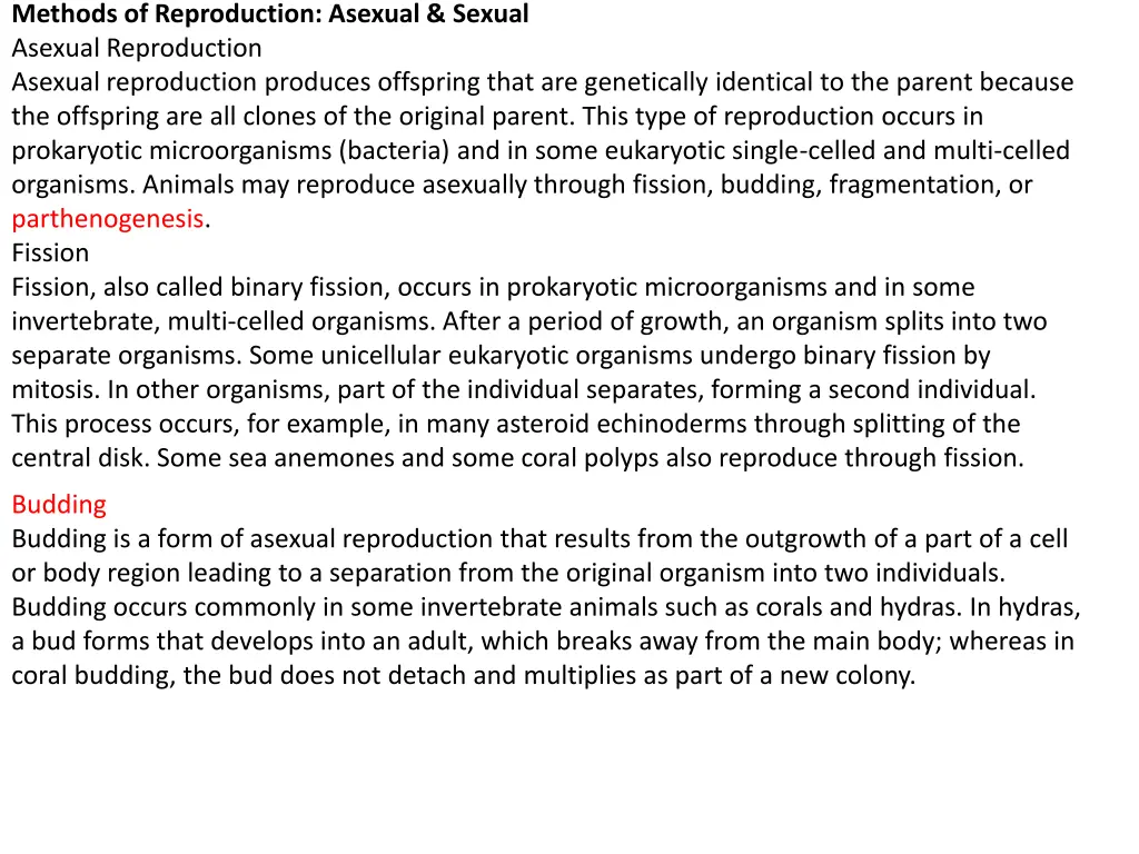 methods of reproduction asexual sexual asexual