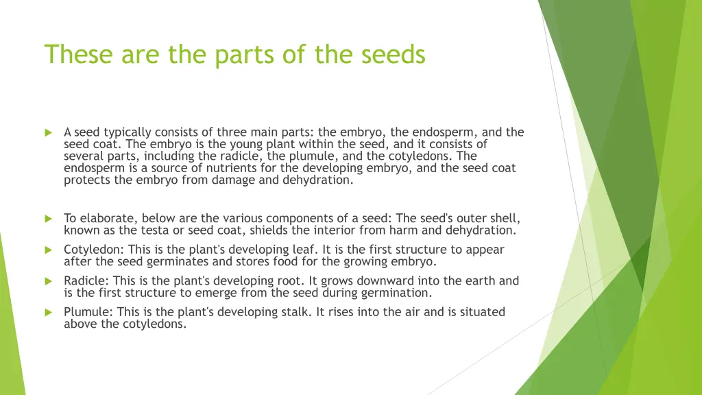 these are the parts of the seeds