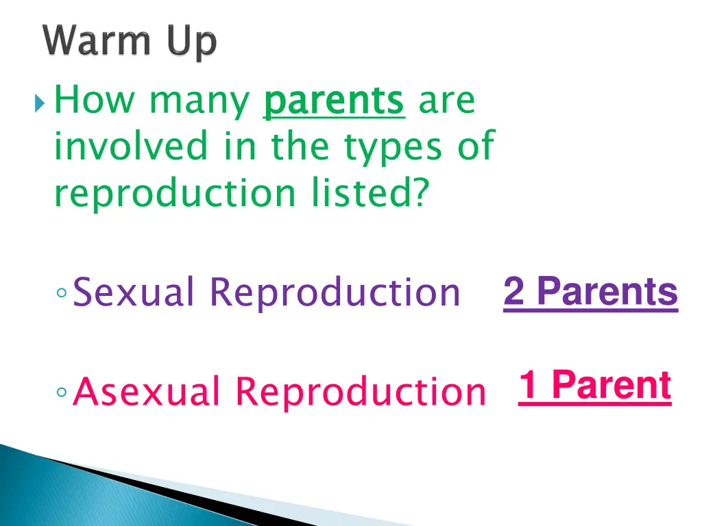 how many parents involved in the types 1