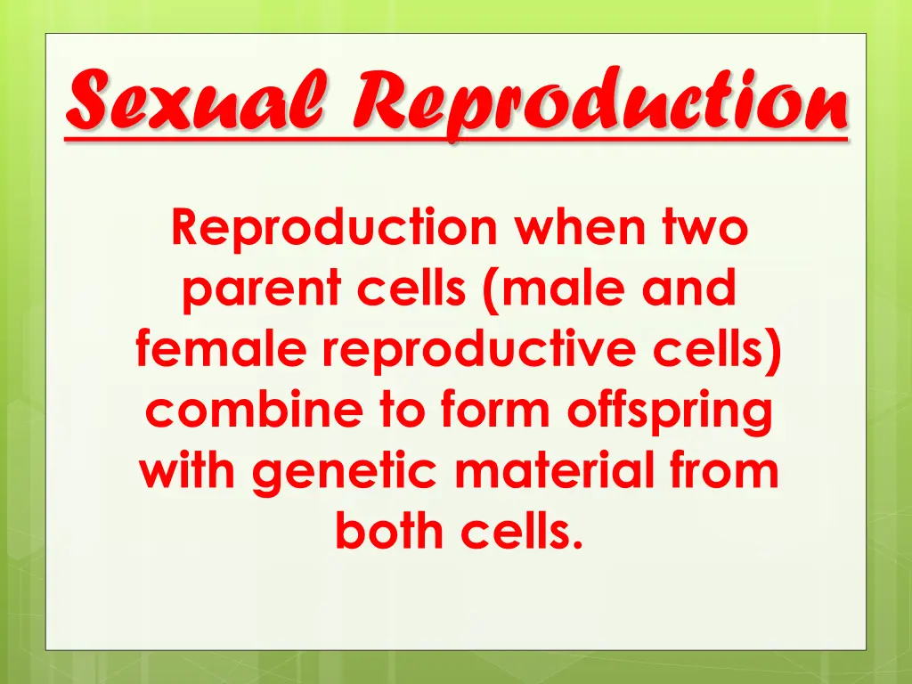 sexual reproduction 1