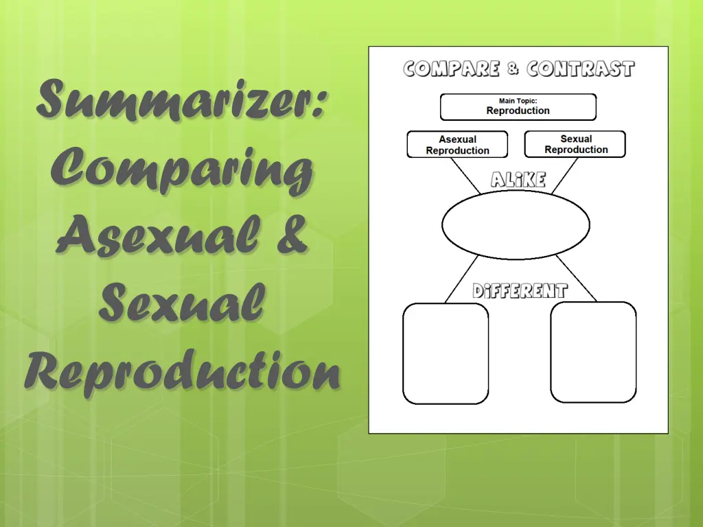 summarizer comparing asexual sexual reproduction