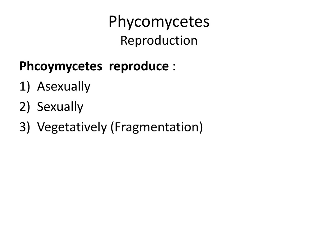 phycomycetes reproduction