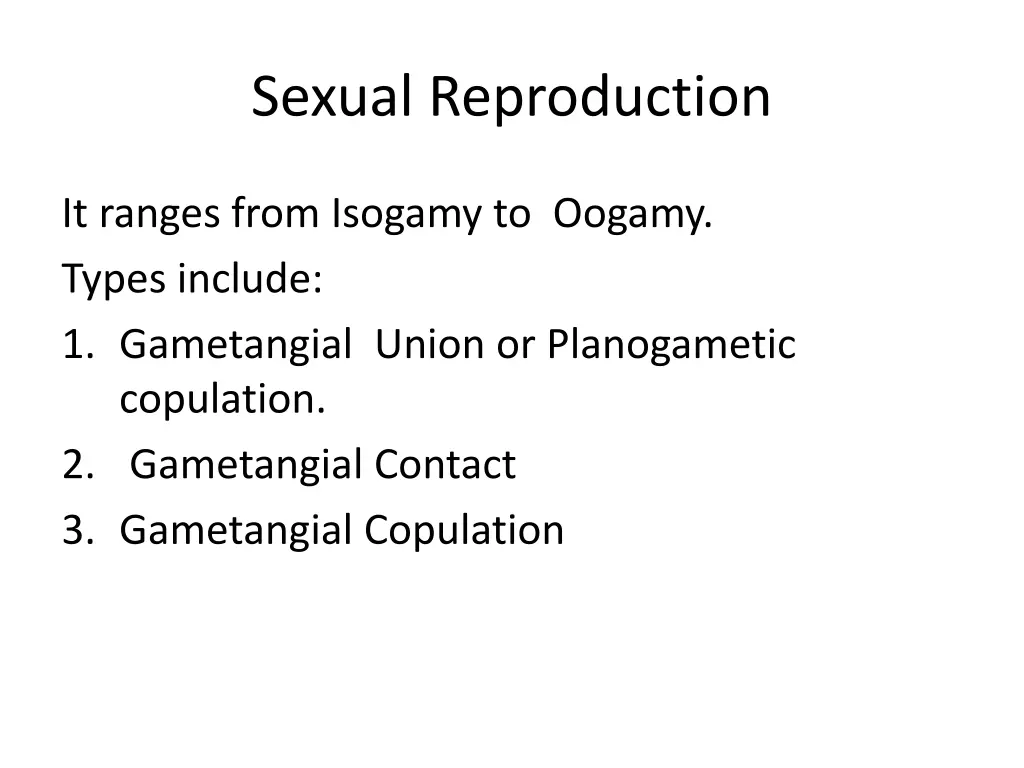 sexual reproduction