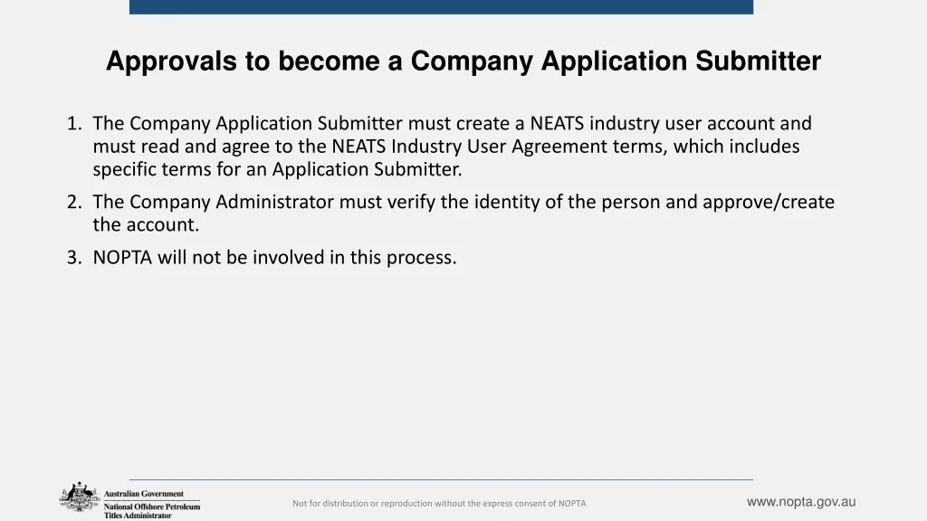 approvals to become a company application