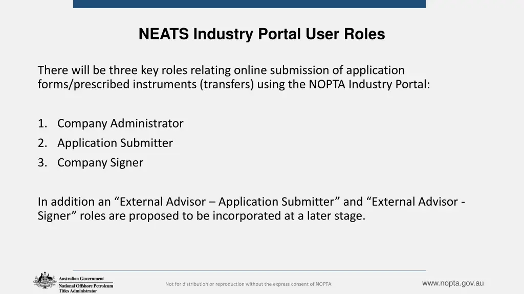 neats industry portal user roles