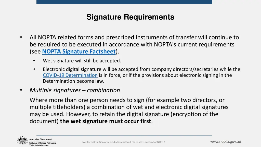 signature requirements