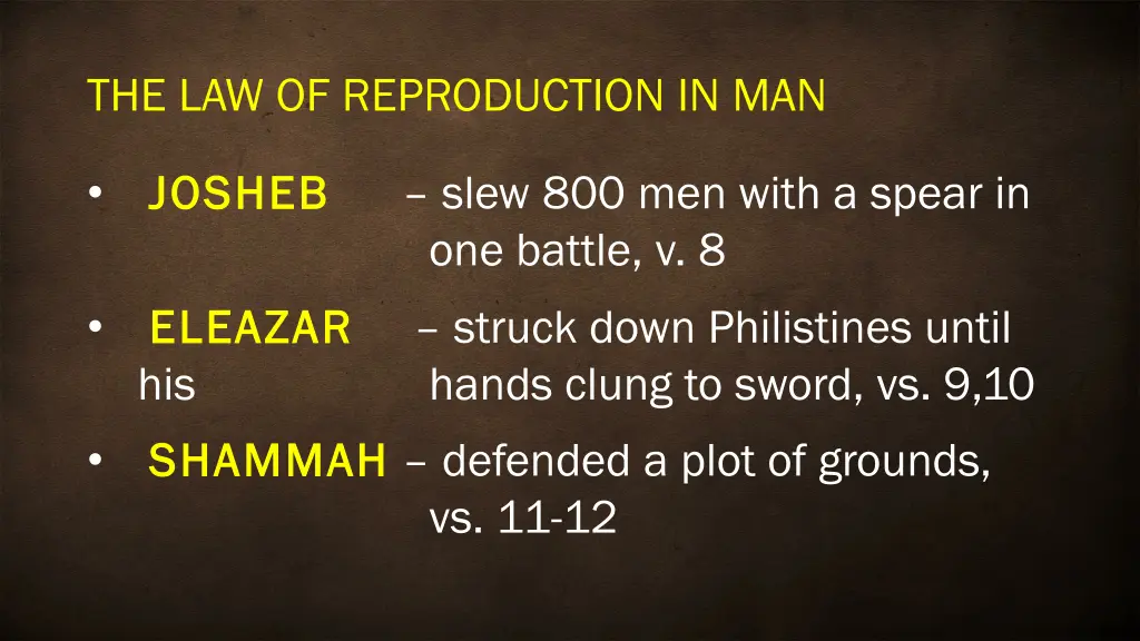 the law of reproduction in man 2