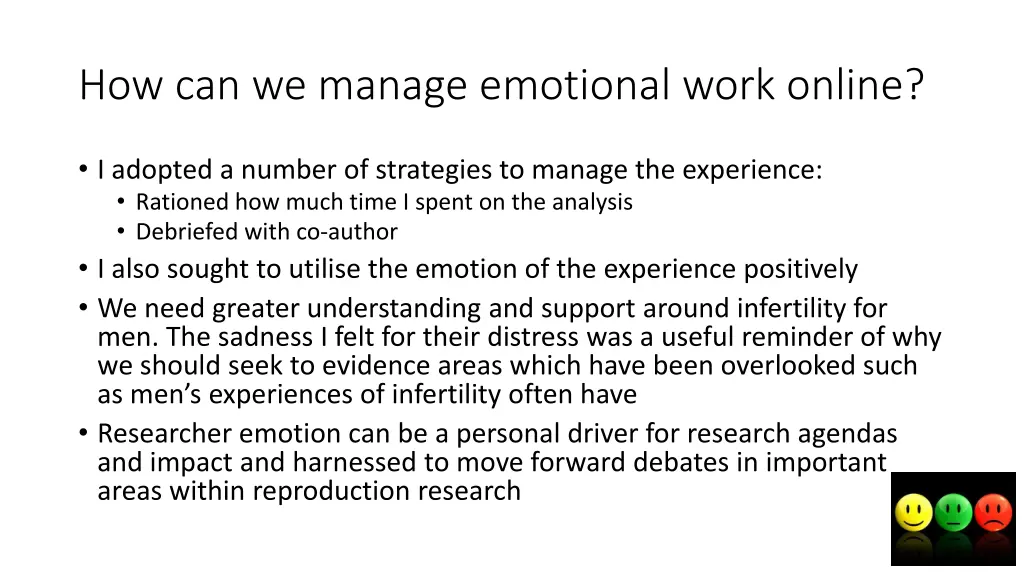 how can we manage emotional work online