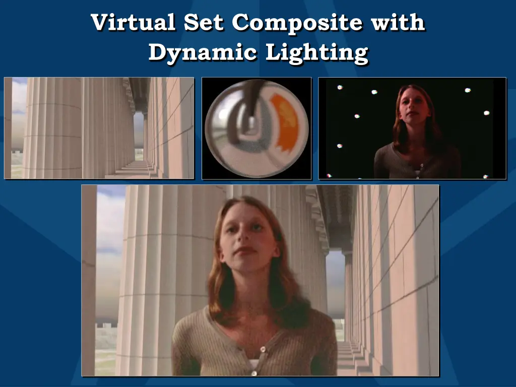 virtual set composite with dynamic lighting