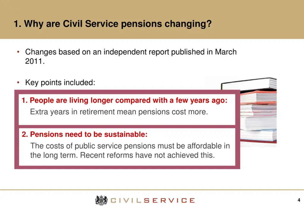 1 why are civil service pensions changing