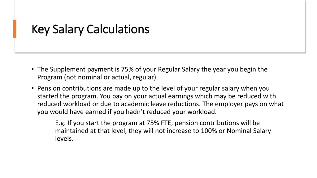 key salary calculations key salary calculations