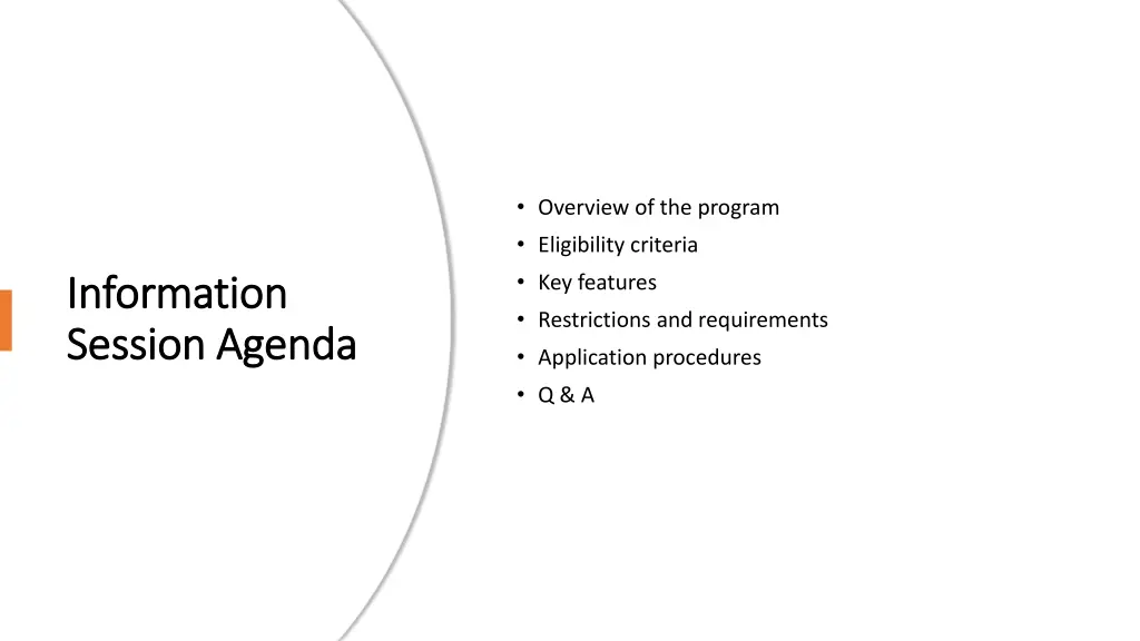 overview of the program eligibility criteria