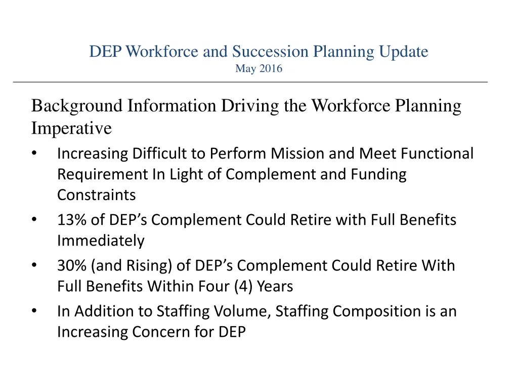 dep workforce and succession planning update 5