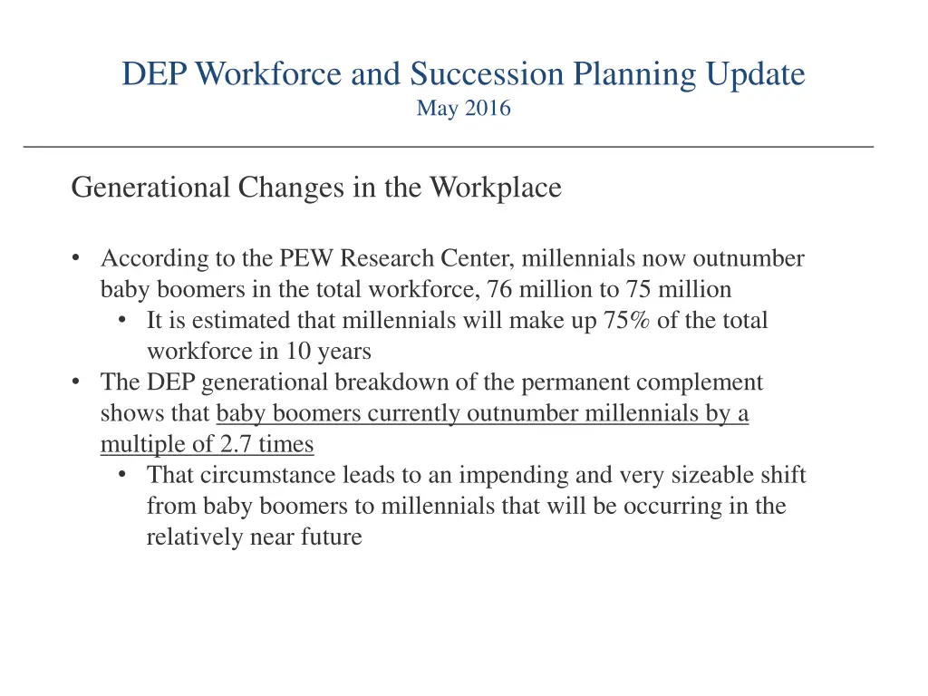 dep workforce and succession planning update 6