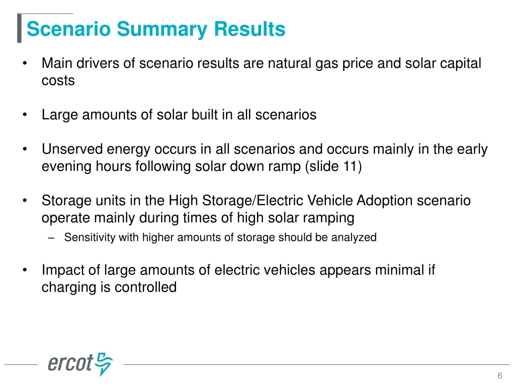 scenario summary results