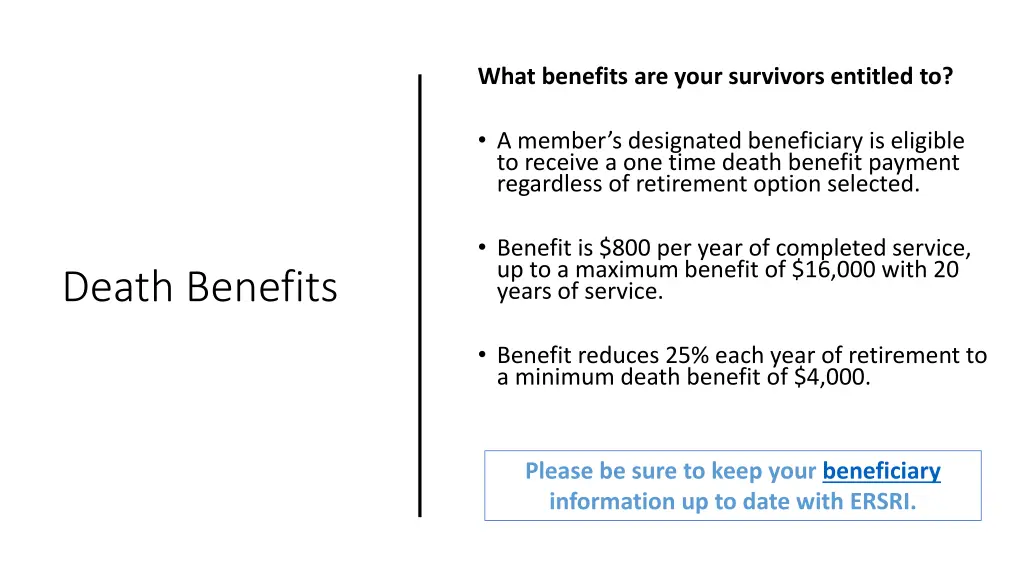 what benefits are your survivors entitled to