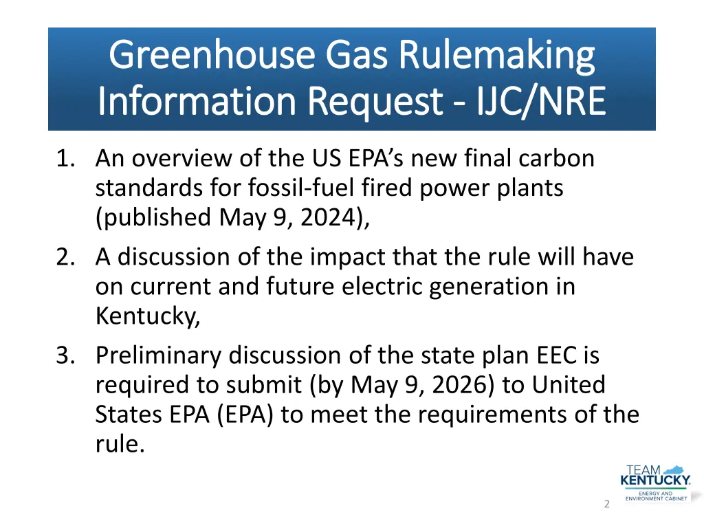 greenhouse gas rulemaking greenhouse