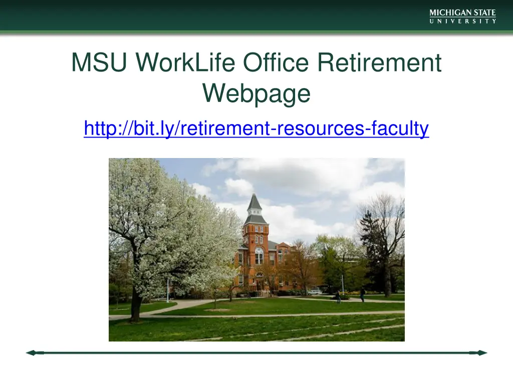 msu worklife office retirement webpage http