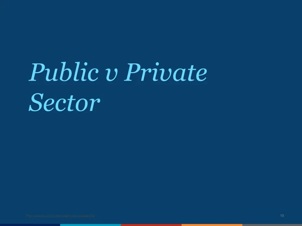 public v private sector