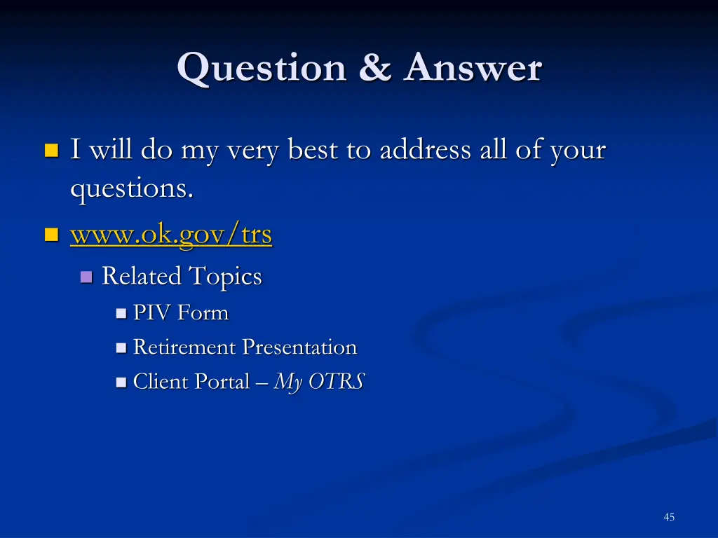 question answer